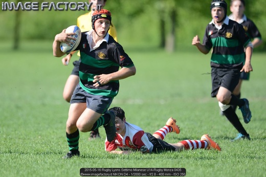 2015-05-16 Rugby Lyons Settimo Milanese U14-Rugby Monza 0435